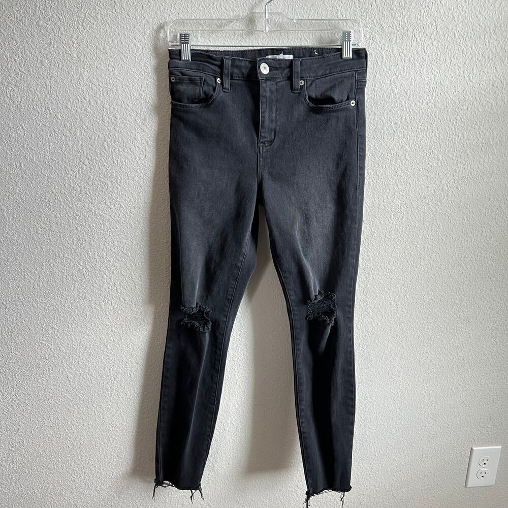 STS Blue Ellie High Rise Skinny Jeans Women's 29 Black Distressed Denim Stretch